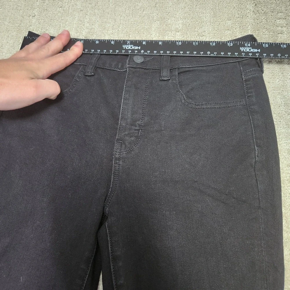 American Eagle Jeans Women 6 Long Hi Rise Jegging Stretch Denim Y2K Black Preppy